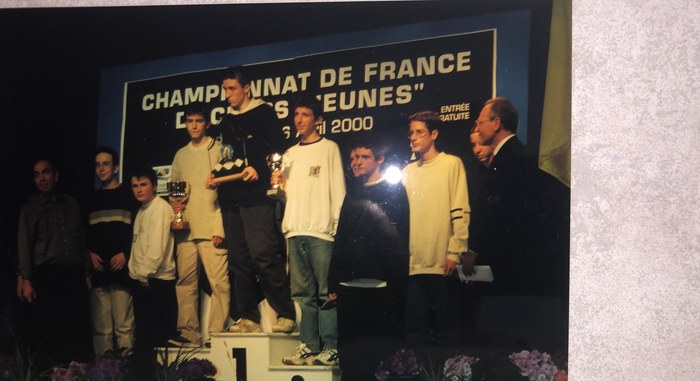 Podium du championnat de France des jeunes 2000, Flavien Forestier 3ème en minimes